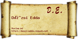 Dézsi Edda névjegykártya